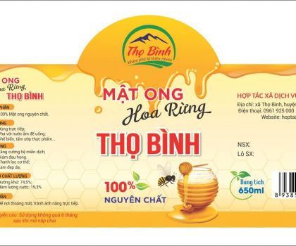 Mật ong hoa rừng Thọ Bình chai gù 650ml